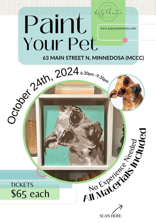 Paint Your Pet - Oct 24th 6:30pm - 9:30pm @ MInnedosa Community Conference Centre